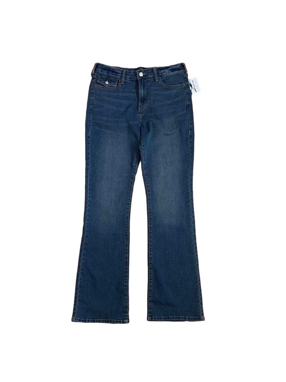 True Religion Becca Size 30 Dark Blue Mid Rise Bootcut Jeans NWT